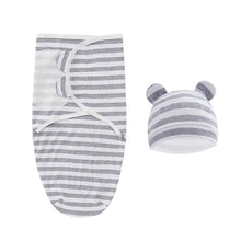Charger l&#39;image dans la galerie, Bonnet et couverture bébé emmaillotage
